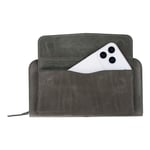 Bloominbag Faron Ash Graphite Telefon Bölmeli Hakiki Deri Unisex Clutch Çanta