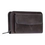 Bloominbag Faron Ash Graphite Telefon Bölmeli Hakiki Deri Unisex Clutch Çanta