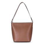 Bloominbag Milano Zip Tote – Warm Camel Hakiki Deri Askılı Kadın Omuz Çantası