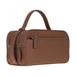 Bloominbag Miren Cognac Tan Hakiki Deri Unisex Seyahat Bakım & Organizer Clutch Çanta