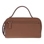 Bloominbag Miren Cognac Tan Hakiki Deri Unisex Seyahat Bakım & Organizer Clutch Çanta