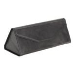 Bloominbag Prisma Charcoal Graphite Deri Gözlük Kılıfı – Mıknatıslı Üçgen Tasarım