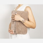 Bloominbag Sand Still Hakiki Süet Deri 15-16 Inç Macbook/laptop Kılıfı
