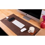 Bloominbag Still & Silent – Saddle Brown Gerçek Deri Desk Mat Macbook Altlığı Ve Mousepad