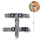 Bloominbag Swissplus Urban Paws Zebra Black Geri Dönüştürülmüş H-tipi Köpek Göğüs Tasması-m