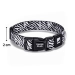 Bloominbag Swissplus Urban Paws Zebra Noir Recycled Köpek Tasması - 20 Mm