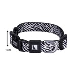 Bloominbag Swissplus Urban Paws Zebra Noir Recycled Köpek Tasması - 10 Mm