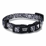 Bloominbag Swissplus Urban Paws Zebra Noir Recycled Köpek Tasması - 10 Mm
