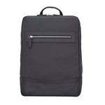 Bloominbag Vicenza Obsidian Black 13–14 Inç Laptop Bölmeli Hakiki Deri Sırt Çantası