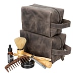 Bloominbag Voyage Cocoa Brown Hakiki Deri Dopp Kit – Large