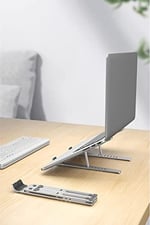 Blueforce AS-70 7 Kademeli Alüminyum Taşınabilir Laptop Notebook Tablet Standı Katlanabilir Portatif Macbook Metal Stant 10 inç-16 inç uyumlu