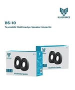 Blueforce BS-10 Kablolu USB Multimedya 6W 1+1 Speaker Mini Hoparlör Siyah Pc Laptop Uyumlu