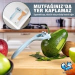 Bluefox 3'ü 1 Arada Patates & Sebze Soyucu – Paslanmaz Çelik Bıçaklı, Düz + Tırtıklı + Jülyen Soyma, Ergonomik Sap, Bulaşık Makinesine Uygun, Kompakt & Dayanıklı Mutfak Gereci