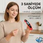 Bluefox Dijital Hızlı Okunan Mutfak Termometresi - Mıknatıslı, Katlanabilir, Arkadan Aydınlatmalı Ekran, 240° Dönebilen Prob, -50°C-300°C Aralığı