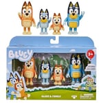 Bluey and Family: Bingo, Bandit and Chilli 4 Figure pack Articulated Character Action Figures 2.5 inches Official Collectable Toy