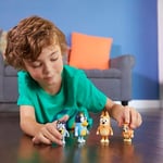 Bluey and Family: Bingo, Bandit and Chilli 4 Figure pack Articulated Character Action Figures 2.5 inches Official Collectable Toy