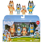 Bluey and Family: Bingo, Bandit and Chilli 4 Figure pack Articulated Character Action Figures 2.5 inches Official Collectable Toy
