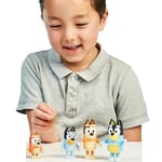 Bluey and Family: Bingo, Bandit and Chilli 4 Figure pack Articulated Character Action Figures 2.5 inches Official Collectable Toy