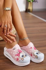 Blum Sabo Terlik Pembe Baykuş Airmax Kadın Tam Ortopedik ve Anatomik Sabo Terlik