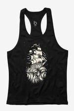 Bluu Wave Fitness Gym Tank Top Sporcu Atleti