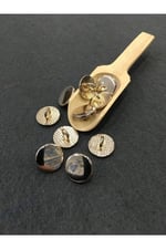 Bluz Gömlek Düğmesi Unisex Metal Para Model Gold 10 Lu Set