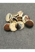 Bluz Gömlek Düğmesi Unisex Metal Para Model Gold 10 Lu Set