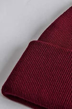 Boldy Klasik Spor Bere-Triko Bere-Unisex Nakışsız Bere-Düz Bere-Unisex Bere-Düz Klasik Bere (Bordo)