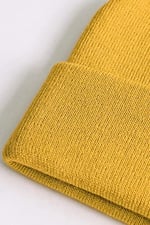 Boldy Klasik Spor Bere-Triko Bere-Unisex Nakışsız Bere-Düz Bere-Unisex Bere-Düz Klasik Bere (Hardal)