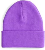 Boldy Klasik Spor Bere-Triko Bere-Unisex Nakışsız Bere-Düz Bere-Unisex Bere-Düz Klasik Bere (Lila)
