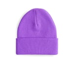 Boldy Klasik Spor Bere-Triko Bere-Unisex Nakışsız Bere-Düz Bere-Unisex Bere-Düz Klasik Bere (Lila)