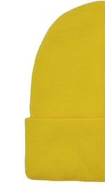 Boldy Klasik Spor Bere-Triko Bere-Unisex Nakışsız Bere-Düz Bere-Unisex Bere-Düz Klasik Bere (Sarı)