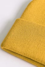 Boldy Klasik Spor Bere-Triko Bere-Unisex Nakışsız Bere-Düz Bere-Unisex Bere-Düz Klasik Bere (Hardal)
