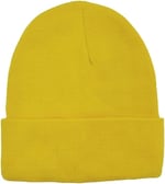Boldy Klasik Spor Bere-Triko Bere-Unisex Nakışsız Bere-Düz Bere-Unisex Bere-Düz Klasik Bere (Sarı)