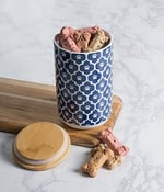 Bone Dry Kafes Koleksiyonu Evcil Hayvan Kasesi ve Kutu, Treat Kutu, 10 x 16,5 cm, Deniz Mavisi - Seçenekler: Medium (Pack of 1), Small Round (2), Large Round (2)...
