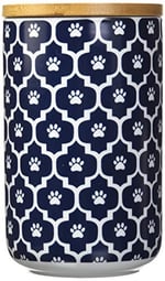 Bone Dry Kafes Koleksiyonu Evcil Hayvan Kasesi ve Kutu, Treat Kutu, 10 x 16,5 cm, Deniz Mavisi - Seçenekler: Medium (Pack of 1), Small Round (2), Large Round (2)...