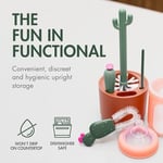 Boon Cacti şişe temizleme fırçası seti, terakota, 4 parçalı set