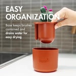 Boon Cacti şişe temizleme fırçası seti, terakota, 4 parçalı set