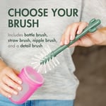 Boon Cacti şişe temizleme fırçası seti, terakota, 4 parçalı set