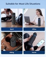 Boost Akıllı Su Şişesi, İçmeyi Hatırlatan, 24 oz BPA İçermeyen Paslanmaz Çelik Vakum Yalıtımlı Şişe, APP ile Geniş Ağızlı Su İzleyici, Hediye için İdeal