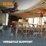 BORA Centipede CK9S 76,2 cm Yükseklik Taşınabilir Çalışma Standı, 4 X-Bardak, 4 Hızlı Kelepçe, Taşıma Çantası, Taşınabilir İş Desteği Testere Tezgahı, 4Ft x 4Ft, 30