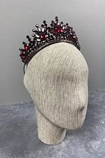 Bordo Adela Parlak Taşlı Kına Ve Gelin Tacı