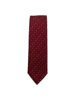 Bordo Küçük Şal Desen Kravat Mendil Set