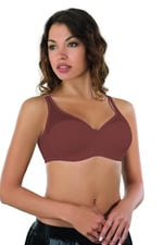 BORDO MI Emay 167C Pedli Tül Toparlayıcı Sütyen