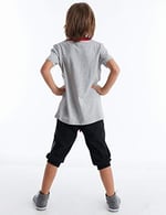 Born to Skate Erkek Çocuk T-shirt Kapri Şort Takım