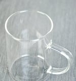 Borosilikat Cam 6'lı Kupa Seti, Ergonomik Saplı, Düz Tabanlı, Pürüzsüz Kenarlı, İnce Tasarımlı, Sıcak İçecekler İçin, 200ml