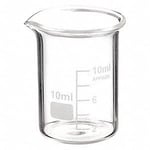 Borosilikat Cam Laboratuvar Beheri – Isıya Dayanıklı Ölçü Kabı, Dereceli Beher, Kimya ve Laboratuvar Kullanımı (10, Mililitre) - Seçenekler: 10 milliliters, 25 Millilitre, 250 Millilitre...