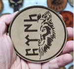BÖRÜ GÖKTÜRKÇE TÜRK - Deri PEÇ - Arma - Patch