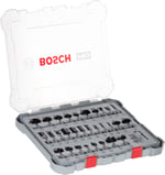 Bosch 30 parçalı freze seti karışık (ahşap için, 8 mm şaftlı üst freze aksesuarı)