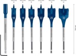 Bosch 7 x Expert Self Cut Speed yassı freze matkap seti (yumuşak ahşap, sunta, çap 16 – 32 mm, profesyonel aksesuar, matkap/torna - Seçenekler: Ø 6 mm, Ø 8 mm, Ø 10 mm, Ø 12 mm, Ø 13 mm, Ø 13-25 mm...