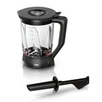 Bosch Hausgeräte Bosch MUZ9MX2 MUM9 cam mikser başlığı, ThermoSafe, 2,3 litre, şeffaf/siyah